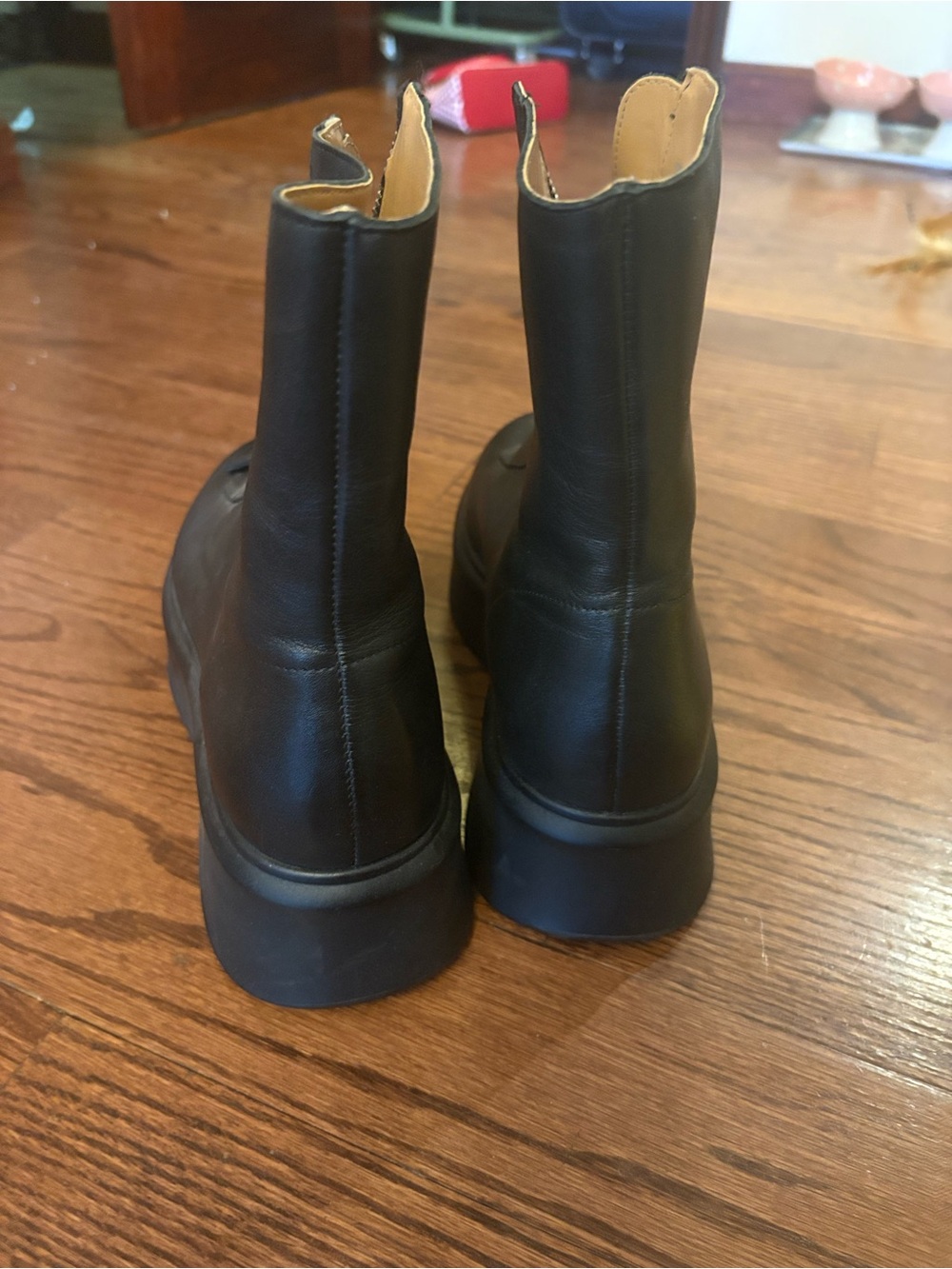 Steve Madden Black Platform Chelsea Ankle Boots